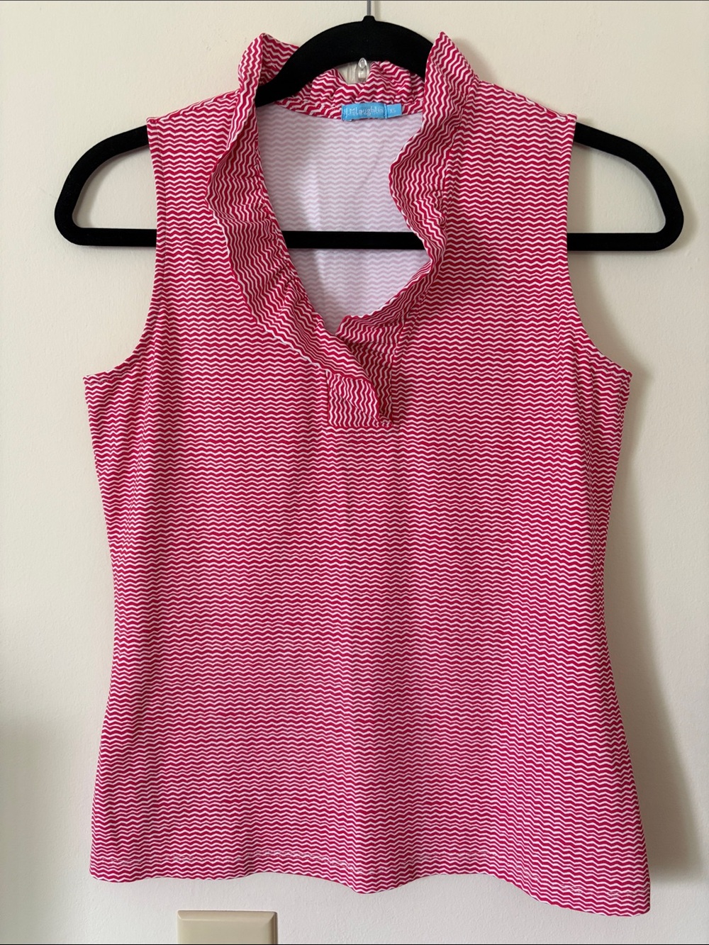 J. McLaughlin Catalina Cloth Durham Sleeveless Ruffle Top